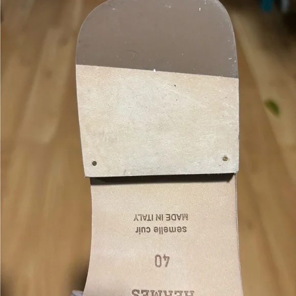 NWT Hermès Epsom Oran Sandals in Rose Porcelaine SZ 40